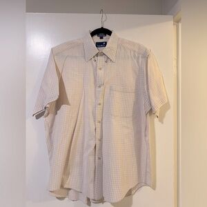 Stanley Blacker vintage button down gingham shirt size large